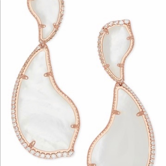 Kendra Scott teddi 14k rose gold plated earrings - Picture 3 of 6